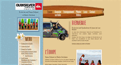 Desktop Screenshot of ecoledesurfstjeandeluz.com